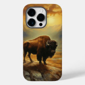 Buffalo Bison Sunset Silhouette Case-Mate iPhone Hülle (Rückseite)