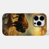 Buffalo Bison Sunset Silhouette Case-Mate iPhone Hülle (Rückseite (Horizontal))
