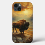 Buffalo Bison Sunset Silhouette Case-Mate iPhone Hülle (Rückseite)