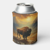 Buffalo Bison Sunset Silhouette Dosenkühler (Kanne Rückseite)