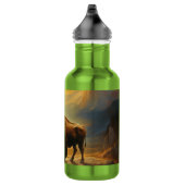 Buffalo Bison Sunset Silhouette Edelstahlflasche (Rechts)