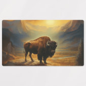 Buffalo Bison Sunset Silhouette Etiketten (Design 2)