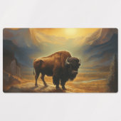 Buffalo Bison Sunset Silhouette Etiketten (Design 1)