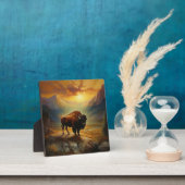 Buffalo Bison Sunset Silhouette Fotoplatte (InSitu)