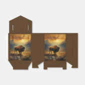 Buffalo Bison Sunset Silhouette Geschenkschachtel (Ungefaltet)