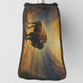 Buffalo Bison Sunset Silhouette Golf Headcover (Rotieren 90)