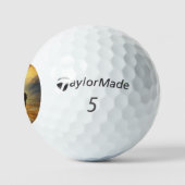 Buffalo Bison Sunset Silhouette Golfball (Logo)