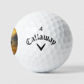 Buffalo Bison Sunset Silhouette Golfball (Logo)