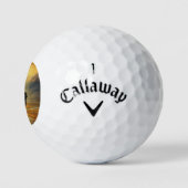 Buffalo Bison Sunset Silhouette Golfball (Logo)