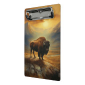 Buffalo Bison Sunset Silhouette Mini Klemmbrett (Gewinkelt2)