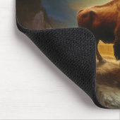 Buffalo Bison Sunset Silhouette Mousepad (Ecke)