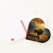 Buffalo Bison Sunset Silhouette Notizblock (Innenseite)