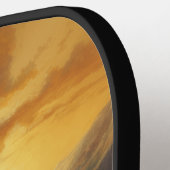 Buffalo Bison Sunset Silhouette Pickleball Schläger (Linke Seite)