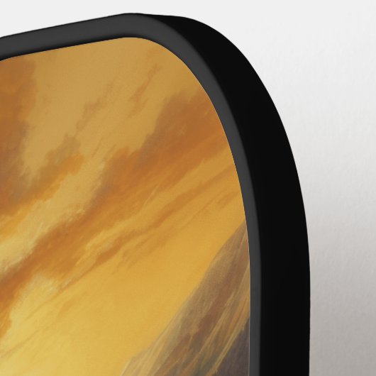 Buffalo Bison Sunset Silhouette Pickleball Schläger (Linke Seite)