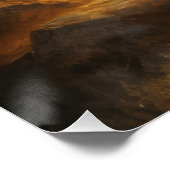 Buffalo Bison Sunset Silhouette Poster (Ecke)