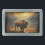 Buffalo Bison Sunset Silhouette Rechteckige Gürtelschnalle<br><div class="desc">Erleben Sie die ungezähmte Schönheit des amerikanischen Westens mit unserer atemberaubenden Sunset Buffalo Bison Silhouette Art Print. Set vor dem Hintergrund eines strahlenden, bernsteinfarbenen Sonnenuntergangs, ein majestätischer Büffel steht stolz auf den Horizont, dessen prächtige Präsenz durch das goldene Licht verstärkt wird. Dieses atemberaubende Kunstwerk zelebriert den Geist der Wildnis und...</div>