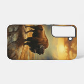 Buffalo Bison Sunset Silhouette Samsung Galaxy Hülle (Rückseite (Horizontal))