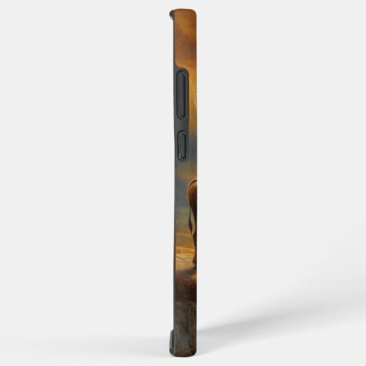 Buffalo Bison Sunset Silhouette Samsung Galaxy Hülle (Rechte Seite)