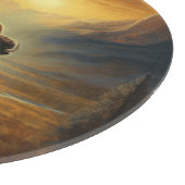 Buffalo Bison Sunset Silhouette Schneidebrett (Ecke)