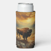 Buffalo Bison Sunset Silhouette Selters Dosenkühler (Seltzer Vorderseite)