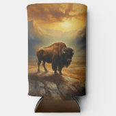 Buffalo Bison Sunset Silhouette Selters Dosenkühler (Vorderseite)