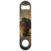 Buffalo Bison Sunset Silhouette Speed Flaschenöffner (Vorderseite)