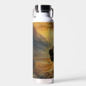 Buffalo Bison Sunset Silhouette Trinkflasche (Vorne)