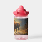 Buffalo Bison Sunset Silhouette Trinkflasche (Rückseite)