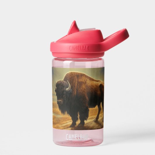 Buffalo Bison Sunset Silhouette Trinkflasche (Links)