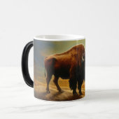 Buffalo Bison Sunset Silhouette Verwandlungstasse (Vorderseite Links)