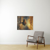 Buffalo Bison Sunset Silhouette Wandteppich (Beispiel (Horizontal))