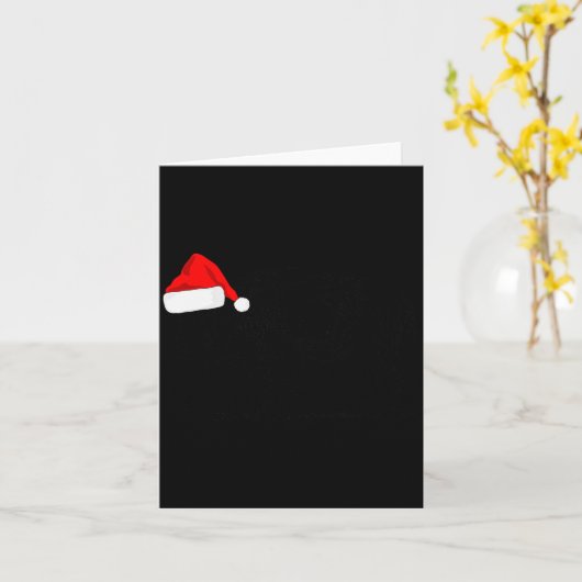 Buffalo Bison Weihnachten_ Büffel mit Santa Hut Karte (Gelbe Blume)