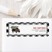 Buffalo Bison Weihnachtsbaum Kariert (Insitu)