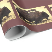 Buffalo Bison Wrap Paper Geschenkpapier (Rolleneckpunkt)