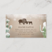 Buffalo Bison Wüste Cacti Snow Baby Diaper Raffle Begleitkarte (Vorderseite)