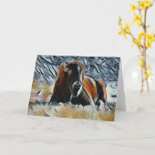 Buffalo Blank Inside Grußkarte Karte (Gelbe Blume)