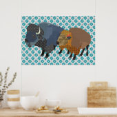 Buffalo Blue Art Poster (Küche)