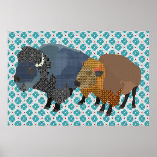 Buffalo Blue Kunst Poster