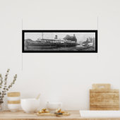 Büffalo Boat Docks, NY Foto 1909 Poster (Küche)