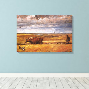 Buffalo Bones Plowinz von Harvey Thomas Dunn Leinwanddruck