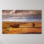 Buffalo Bones Plowinz von Harvey Thomas Dunn Poster (Vorne)