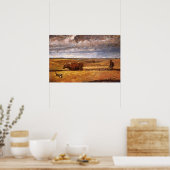 Buffalo Bones Plowinz von Harvey Thomas Dunn Poster (Küche)