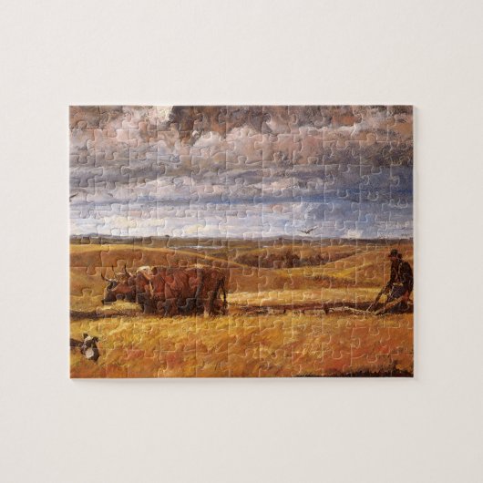 Buffalo Bones Plowinz von Harvey Thomas Dunn Puzzle (Horizontal)