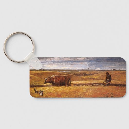 Buffalo Bones Plowinz von Harvey Thomas Dunn Schlüsselanhänger (Rückseite)