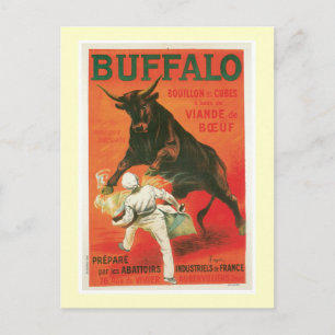 Buffalo Bouillon-Würfel Vintage-Lebensmittelwerbun Postkarte