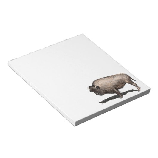 Buffalo, Bubalus Notizblock (angewinkelt)