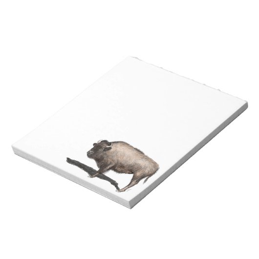 Buffalo, Bubalus Notizblock (Rotiert)