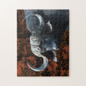 Buffalo bull wilde Tiere Kunst Puzzle (Vertikal)