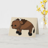 buffalo cartoon greeting card karte (Gelbe Blume)
