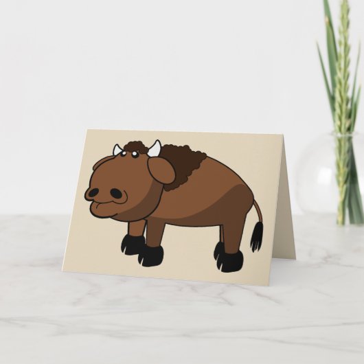 buffalo cartoon greeting card karte (Vorderseite)